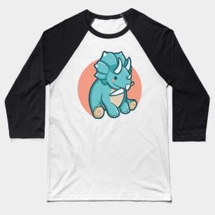 Cute but dangerous Triceratops, Dino, Dinosaur Baseball T-Shirt